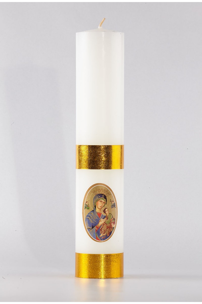 The altar candle of Mary [O-1] - Marian altar candles | Liturgical ...